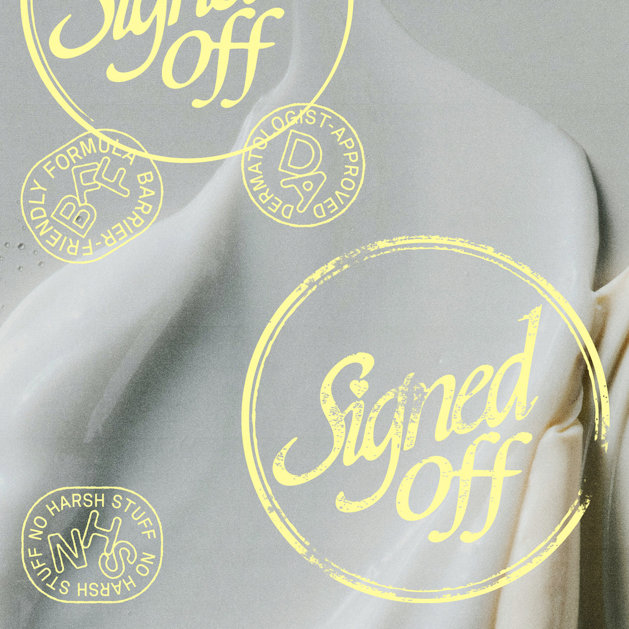 Signed off stamp texture